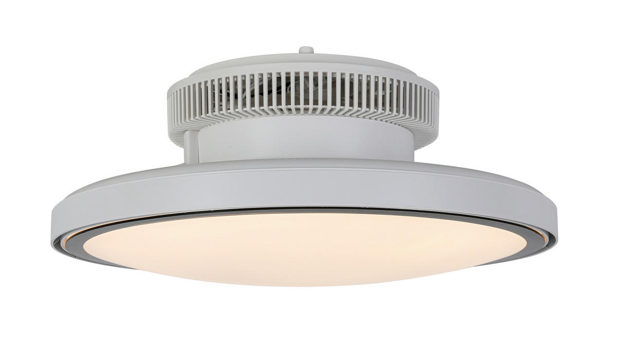DECKENVENTILATOR - Schwarz/Weiß, Trend, Kunststoff/Metall (46/19,5cm) - Mican