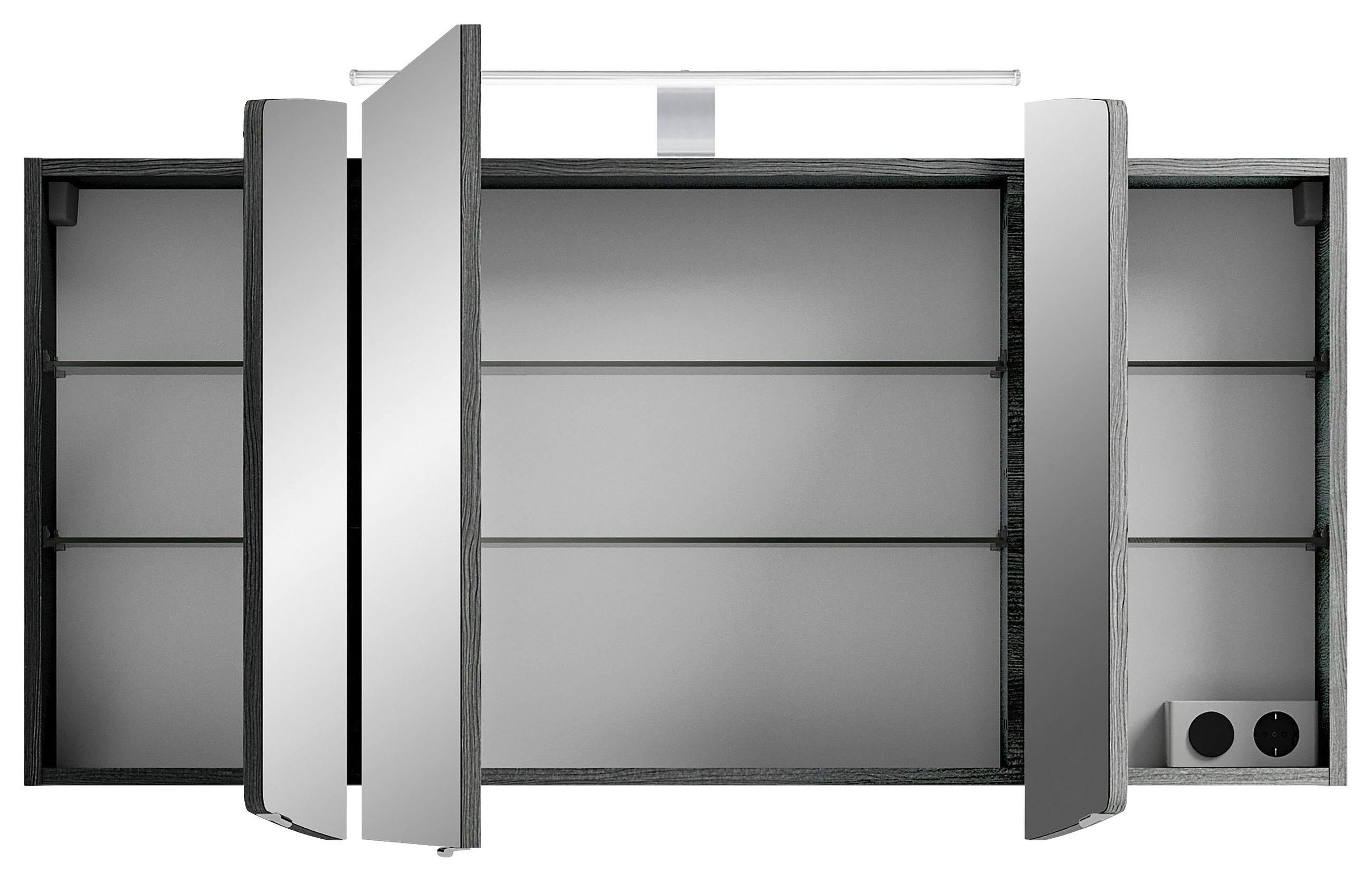 Thumbnail - Pelipal Spiegelschrank Cassca, Graphit, Metall, 6 Fächer, 120x67x17 cm, Made in Germany, Typenauswahl, Badezimmer, Badez...