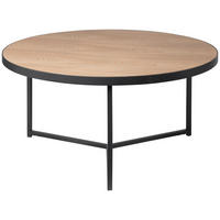 KONFERENČNÍ STOLEK, černá, barvy jasanu, dřevo, kov, kompozitní dřevo, 80/80/40 cm - černá/barvy jasanu, Design, kov/dřevo (80/80/40cm) - MID.YOU
