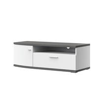 TV-ELEMENT Graphitfarben, Weiss Hochglanz  121,3/40,5/50 cm  - Weiss Hochglanz/Alufarben, Design, Holzwerkstoff/Kunststoff (121,3/40,5/50cm) - Modante