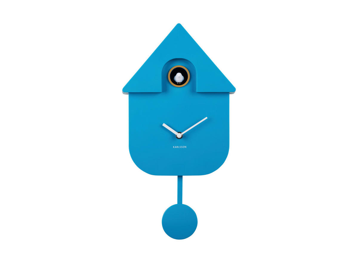 WANDUHR  Blau  - Blau, KONVENTIONELL, Kunststoff (21,5/41/8,5cm) - Karlsson