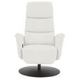 RELAXSESSEL in Leder Weiß  - Schwarz/Weiß, Design, Leder/Metall (76/108/86cm) - Dieter Knoll