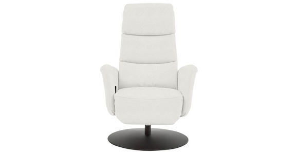 RELAXSESSEL in Leder Weiß  - Schwarz/Weiß, Design, Leder/Metall (76/108/86cm) - Dieter Knoll