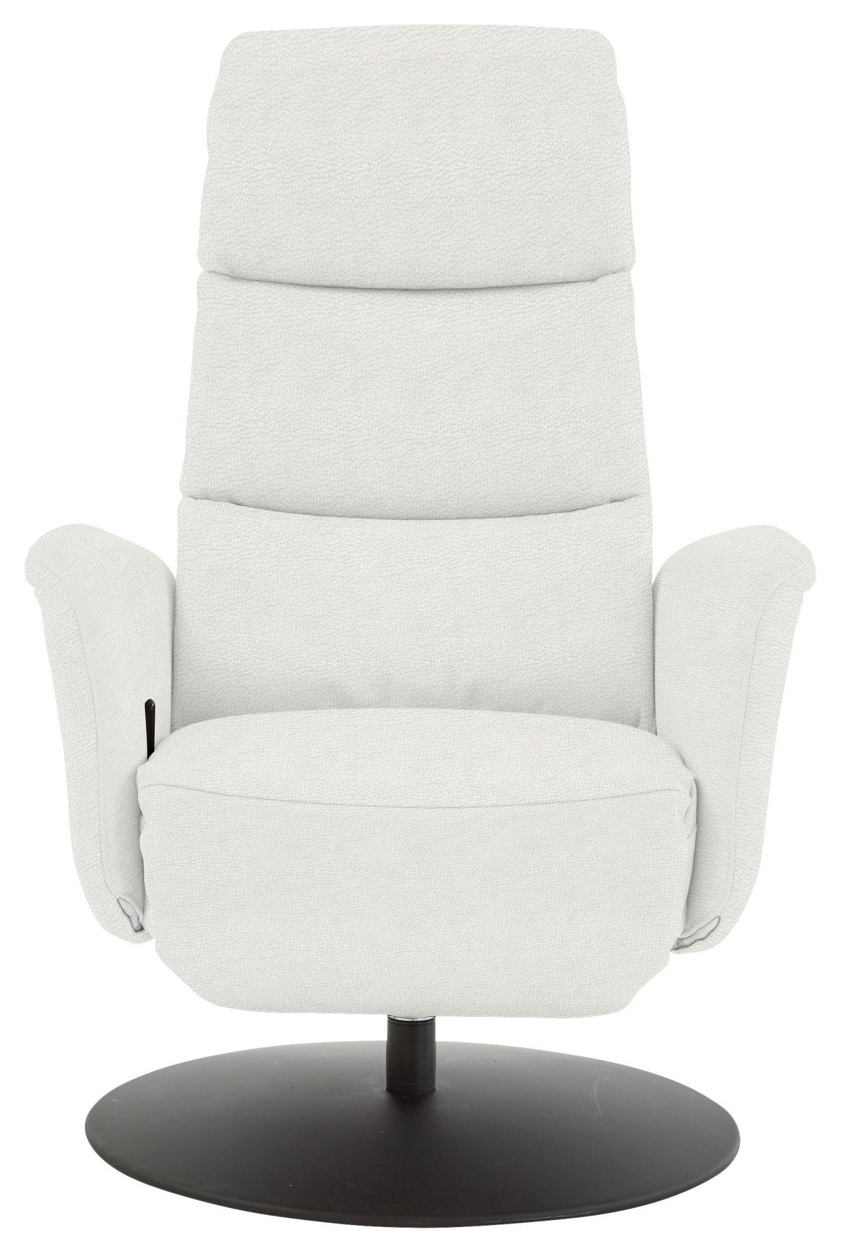 RELAXSESSEL in Leder Weiss  - Weiss/Schwarz, Design, Leder/Metall (76/108/86cm) - Dieter Knoll