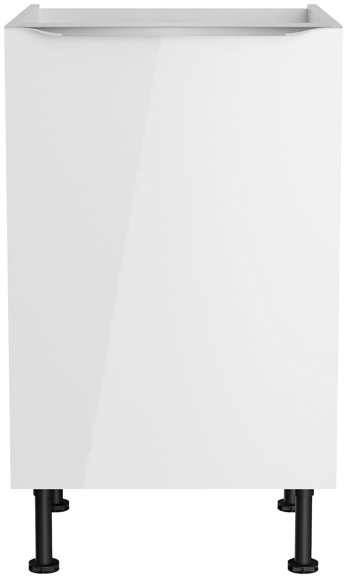 KÜCHENLEERBLOCK 270 cm   in Weiß, Weiß Hochglanz  - Edelstahlfarben/Weiß Hochglanz, Basics, Holzwerkstoff/Metall (270cm) - Optifit
