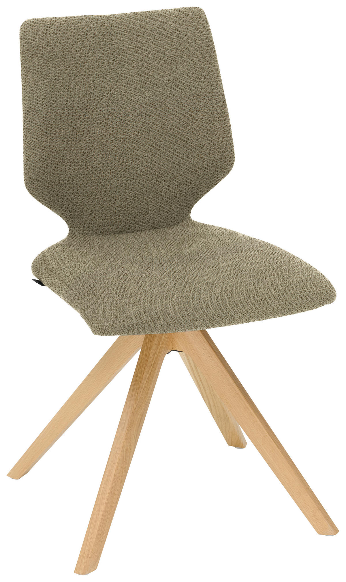 STUHL Struktur  - Sandfarben/Eichefarben, Design, Holz/Textil (50/92/64cm) - Venjakob