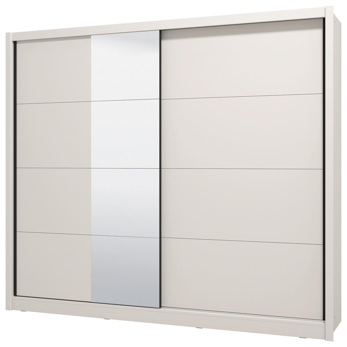 SCHIEBETÜRENSCHRANK 251/215,5/60 cm Kaschmir  - Kaschmir/Schwarz, MODERN, Holzwerkstoff/Metall (251/215,5/60cm) - MID.YOU