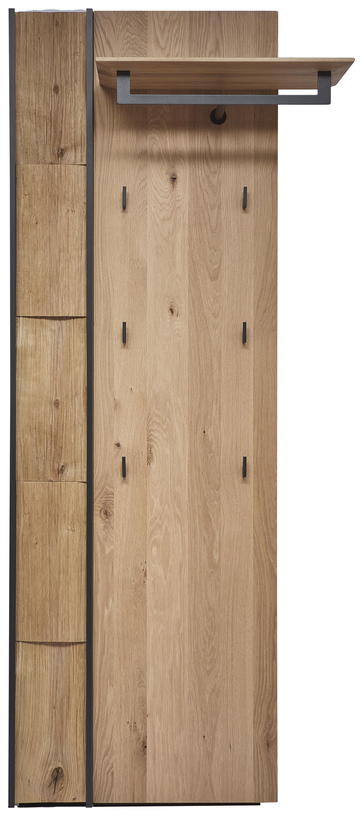 GARDEROBENPANEEL  in 79/196/35 cm  - Eichefarben, Design, Holz/Metall (79/196/35cm) - Johann Jakob