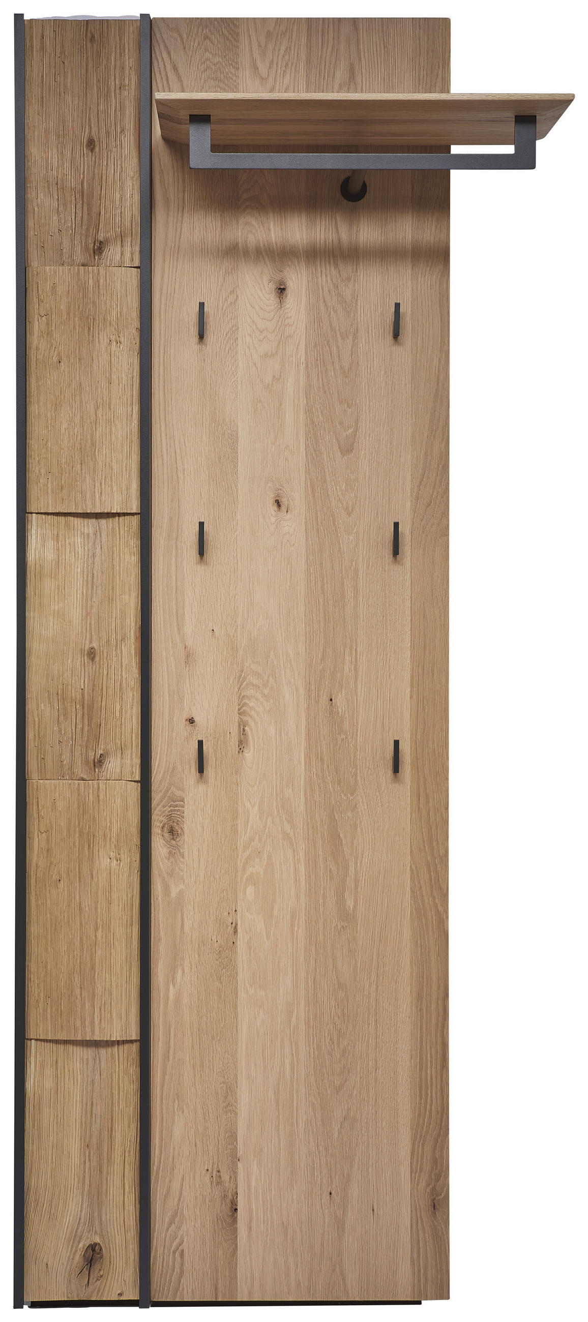 GARDEROBENPANEEL  in 79/196/35 cm  - Eichefarben, Design, Holz/Metall (79/196/35cm) - Johann Jakob