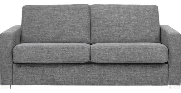SCHLAFSOFA  in Flachgewebe Hellgrau  - Chromfarben/Hellgrau, KONVENTIONELL, Textil/Metall (188/86/97cm) - Novel