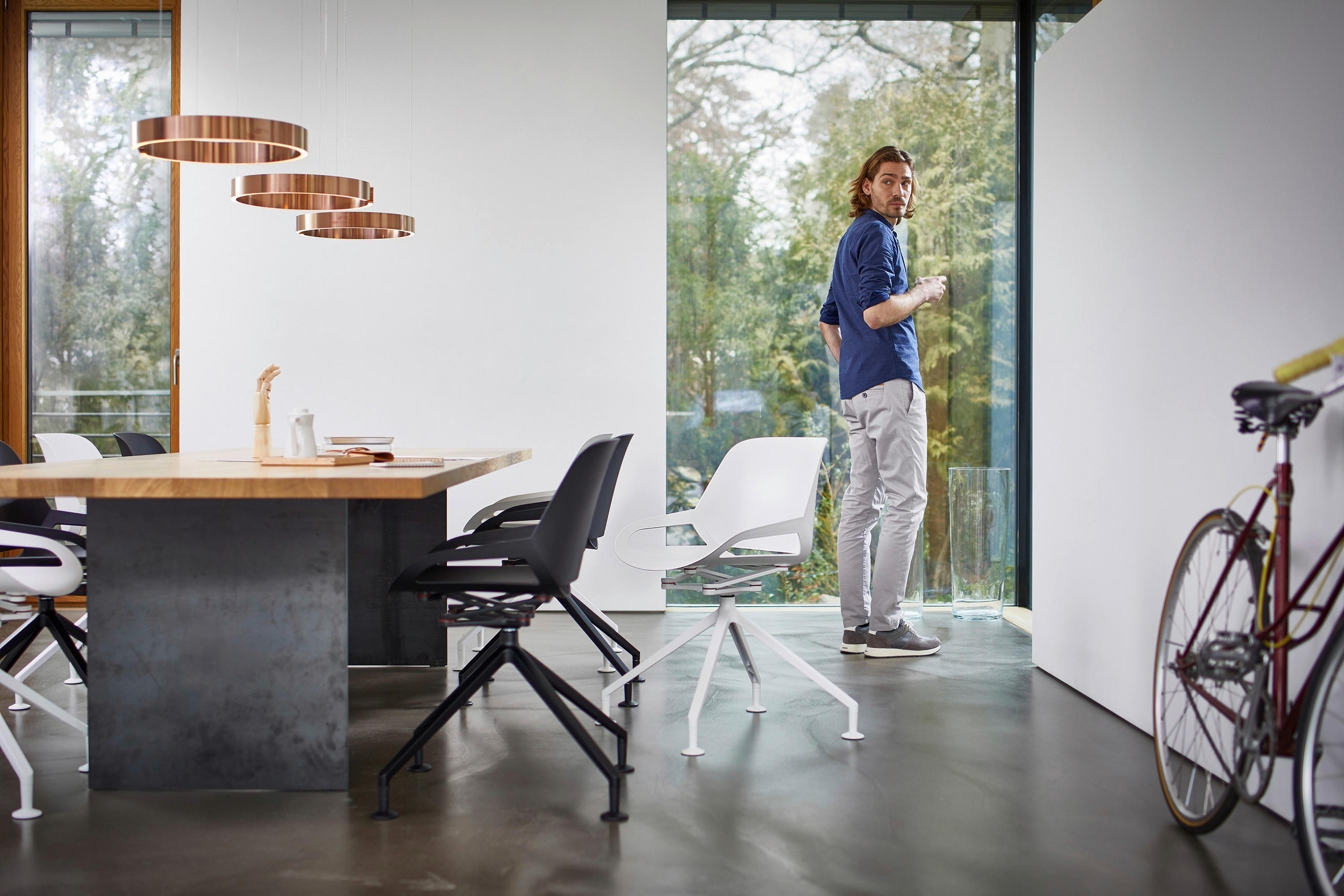 Thumbnail - Aeris Besucherstuhl, Schwarz, Metall, Kunststoff, Sternfuß, 50x72x52 cm, Fsc, Made in Germany, Typenauswahl, Wippfunktio...