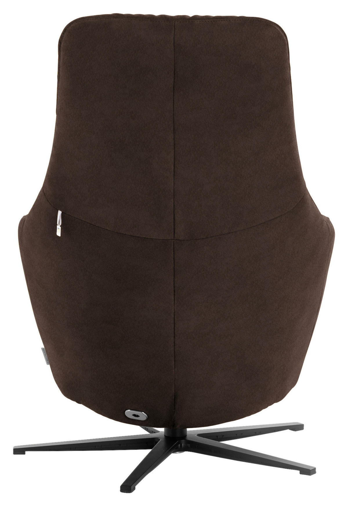 RELAXSESSEL in Textil Dunkelbraun  - Dunkelbraun/Schwarz, Design, Textil/Metall (77/108/95cm) - Chilliano