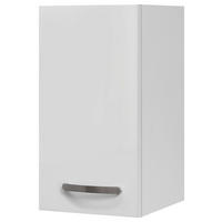KÜCHENOBERSCHRANK 30/54,8/32 cm  in Weiß, Weiß Hochglanz  - Edelstahlfarben/Weiß Hochglanz, MODERN, Holzwerkstoff/Metall (30/54,8/32cm) - FlexWell