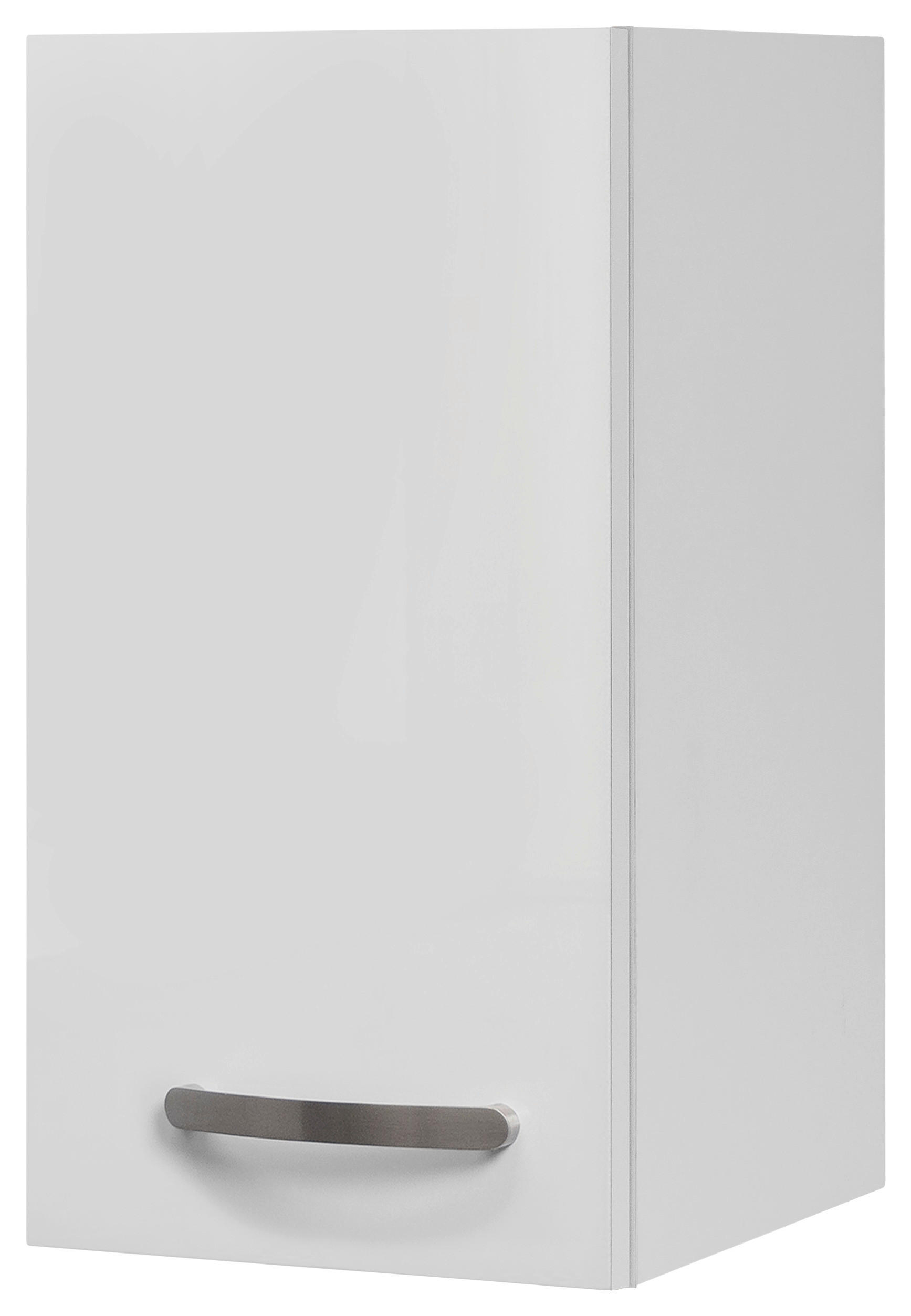 Küchenoberschrank Alba B: 30 cm Weiß 1 Drehtür