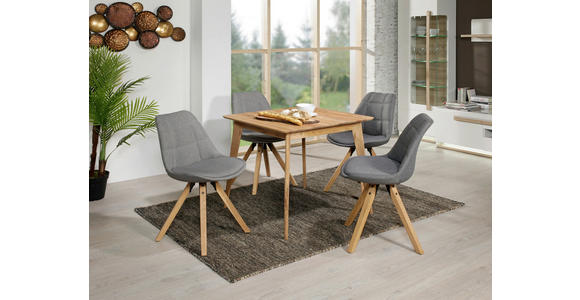 ESSTISCH in Holz 80/80/76 cm - Eichefarben, Design, Holz (80/80/76cm) - Carryhome