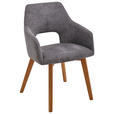 ARMLEHNSTUHL  Stoffauswahl, Typenauswahl Webstoff  - Eichefarben/Anthrazit, Design, Holz/Textil (57/84/57cm) - Voleo