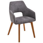 ARMLEHNSTUHL  Stoffauswahl, Typenauswahl Webstoff  - Eichefarben/Anthrazit, Design, Holz/Textil (57/84/57cm) - Voleo