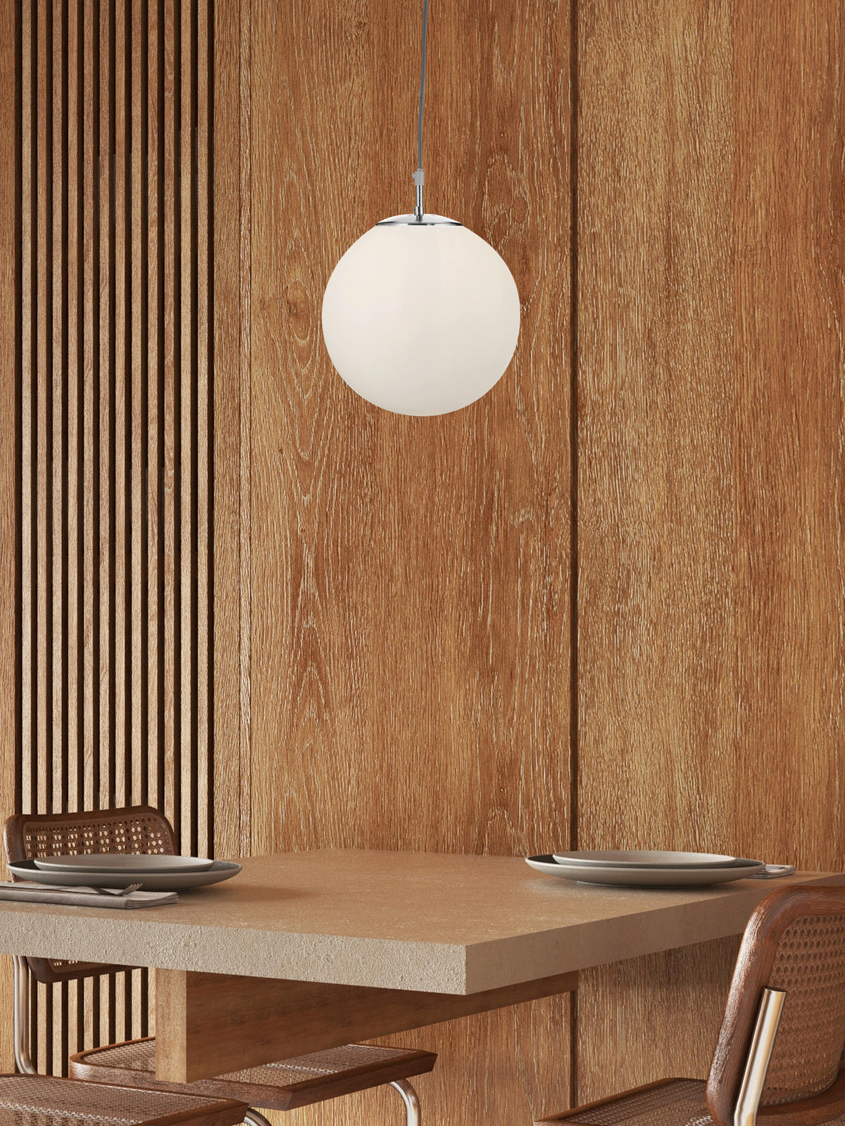 HÄNGELEUCHTE Atom 25/120 cm   - Schwarz/Weiß, KONVENTIONELL, Glas/Metall (25/120cm) - Searchlight