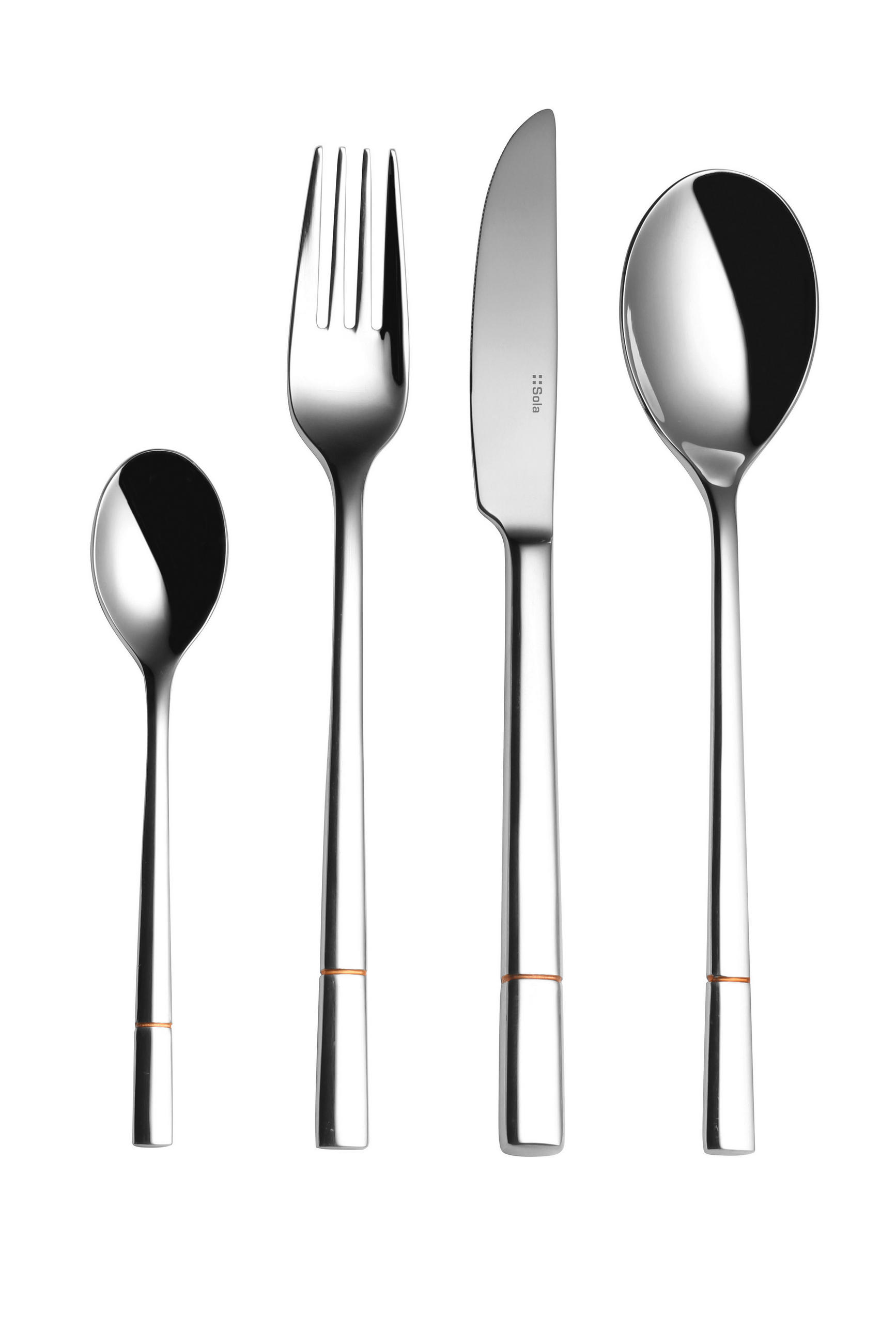 SADA PŘÍBORŮ, nerezová ocel, 30dílné - barvy nerez oceli, Design, kov - Sola