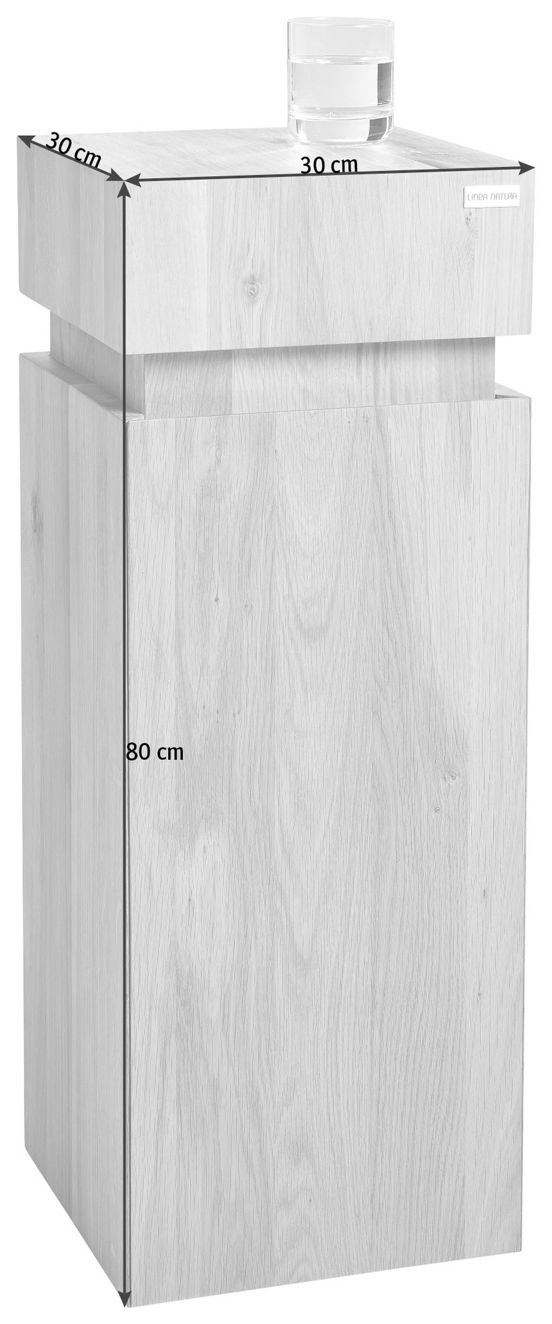 BEISTELLTISCH in Holz 30/30/80 cm  - Eichefarben, Modern, Holz (30/30/80cm) - Linea Natura