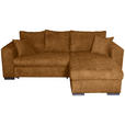 ECKSOFA  in Webstoff Goldfarben  - Goldfarben/Braun, KONVENTIONELL, Holz/Textil (170/235cm) - Carryhome