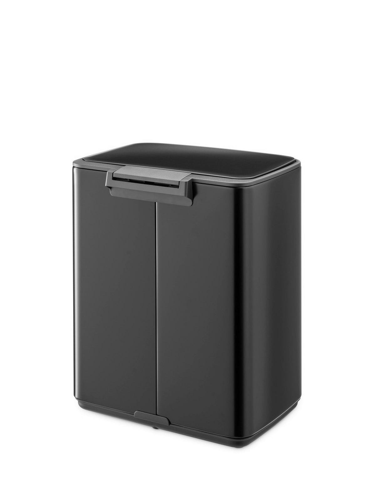 KOŠ S NOŽNOM PAPUČICOM  12 l  Bo  - crna/antracit, Design, metal/plastika (29/36,5/25,5cm) - Brabantia