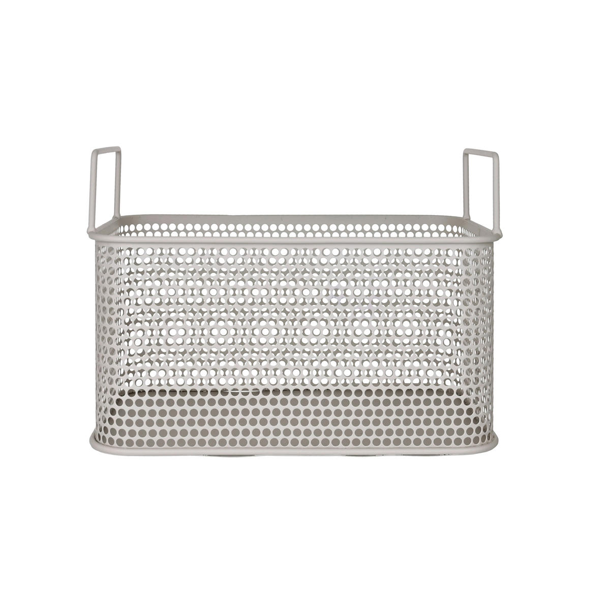 AUFBEWAHRUNGSKÖRBCHEN    25/16/18 cm  - Hellgrau, Basics, Metall (25/16/18cm) - Ambia Home