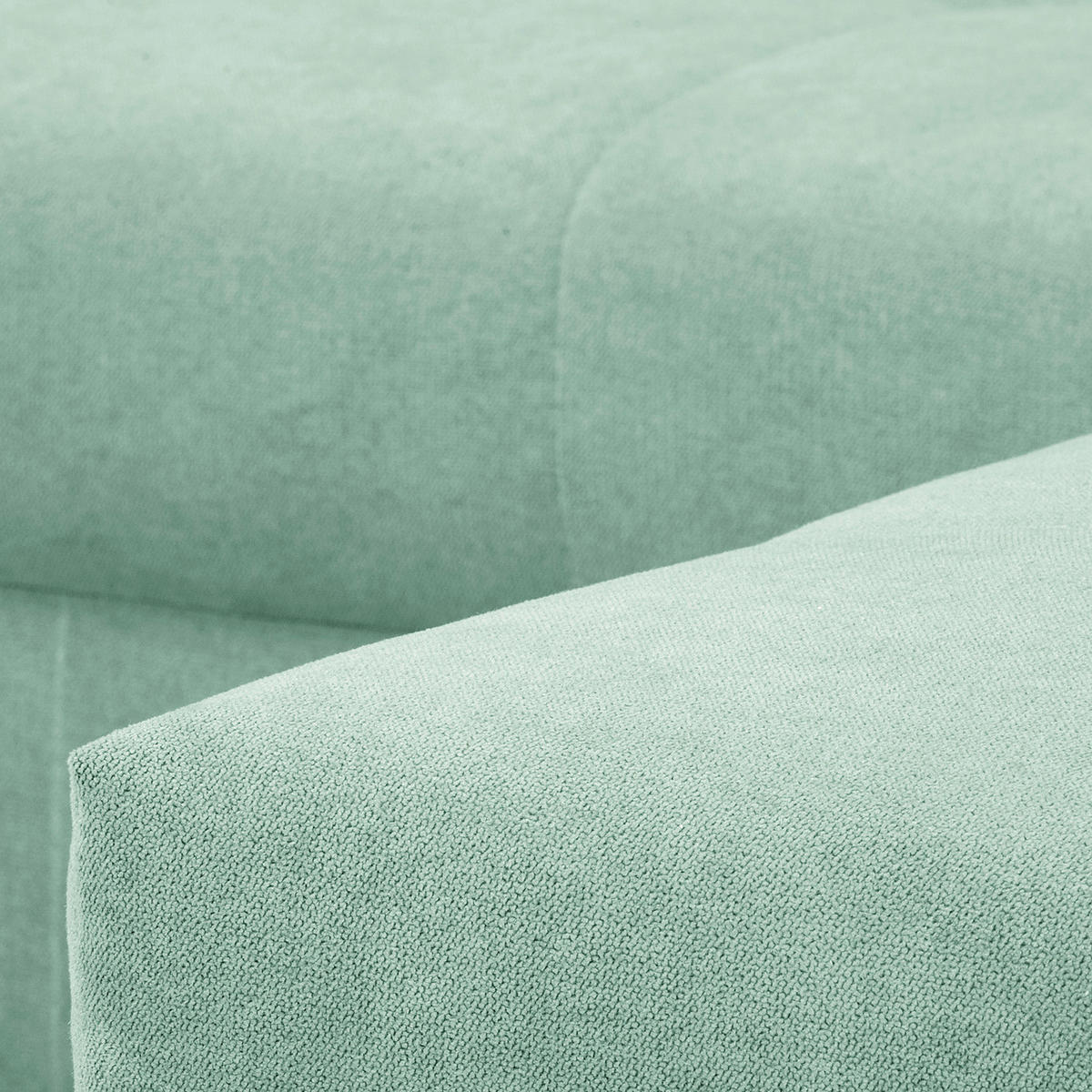 ECKSOFA Ariella Mintgrün Mikrofaser  - Naturfarben/Mintgrün, Design, Holz/Textil (231/161cm) - Livetastic