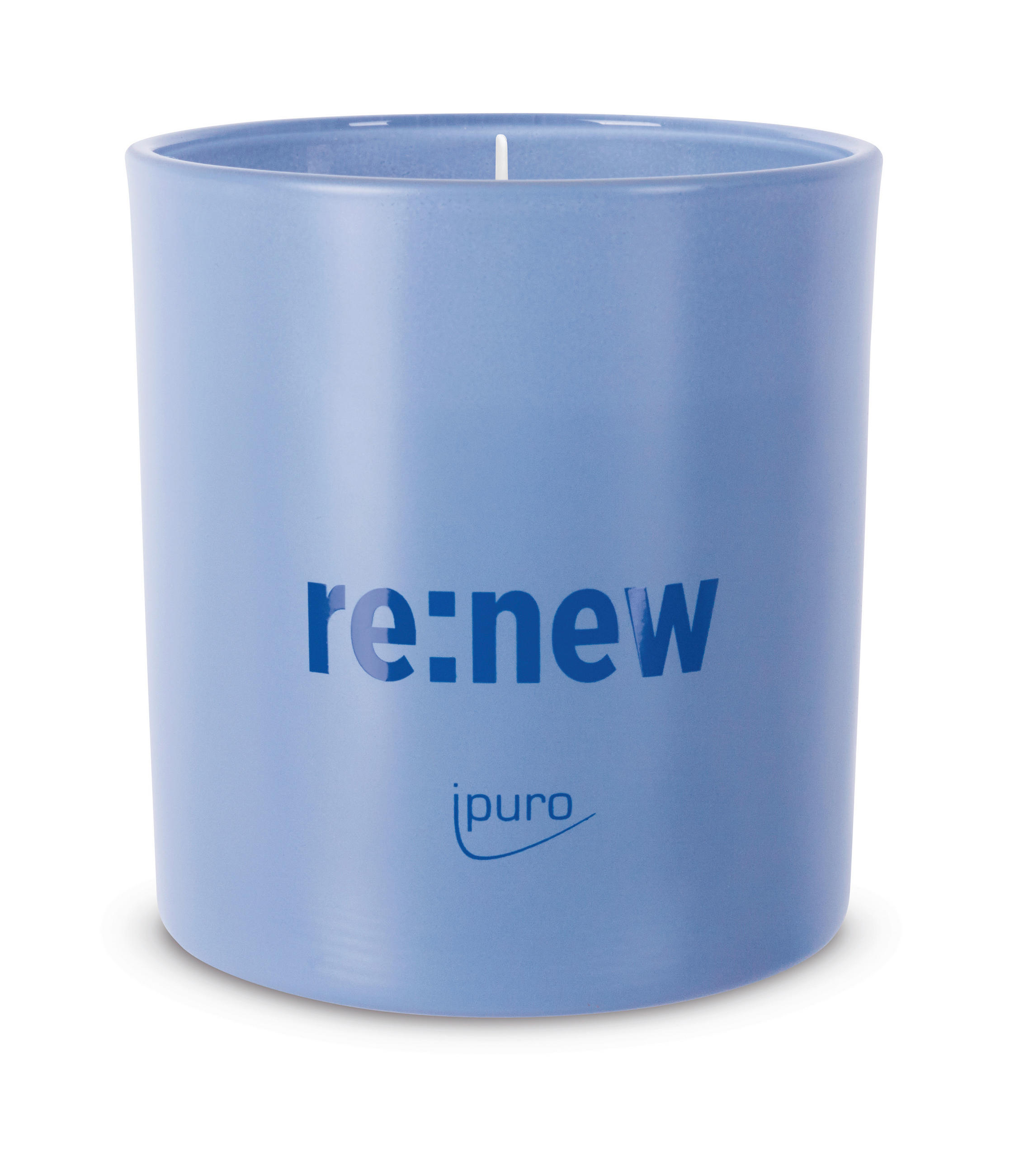 DUFTKERZE  - Pastellblau, Basics, Glas (7,5/7,5/9cm) - Ipuro