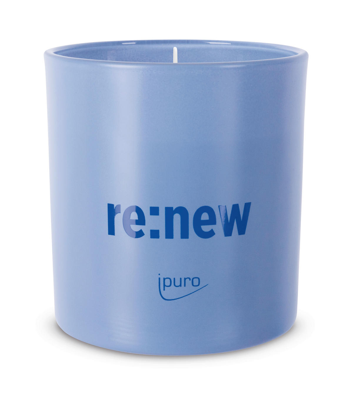 DUFTKERZE  - Pastellblau, Basics, Glas (7,5/7,5/9cm) - Ipuro