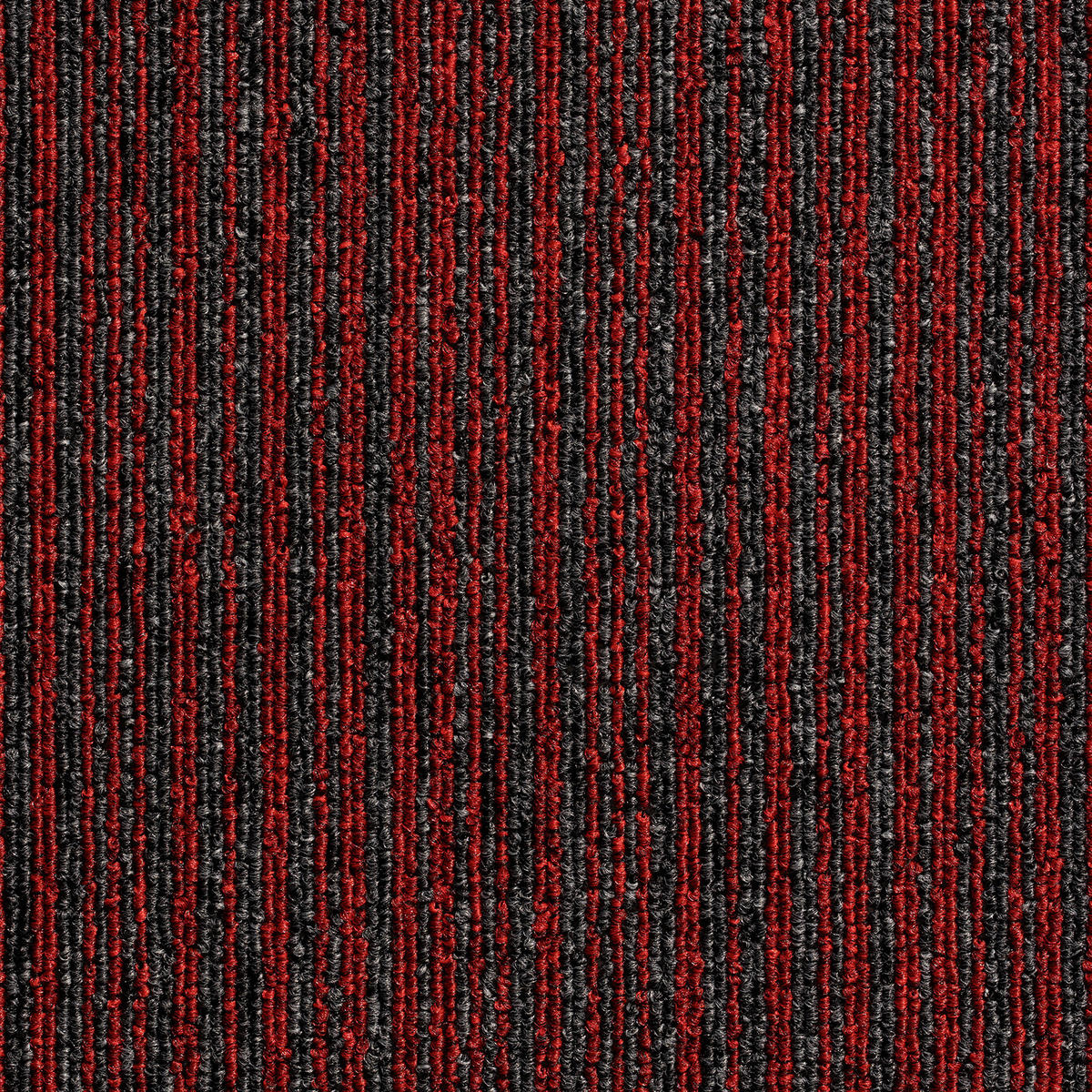 TEPPICHFLIESE Astra Stripe 420 50/50 cm in Grau, Rot  - Rot/Grau, Basics, Textil (50/50cm)