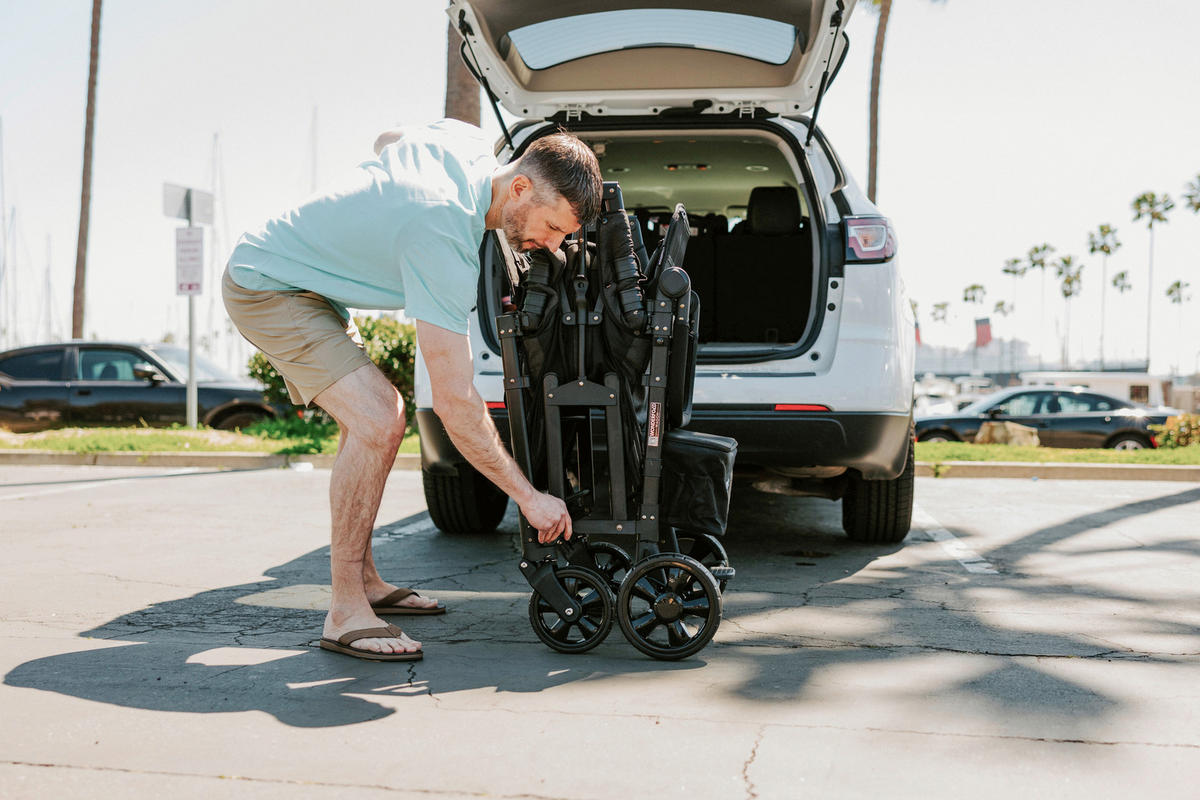 BOLLERWAGEN  W4 Elite Quad Stroller Wagon   - Schwarz, LIFESTYLE, Textil/Metall (73.66/124.46/137.16cm) - WONDERFOLD
