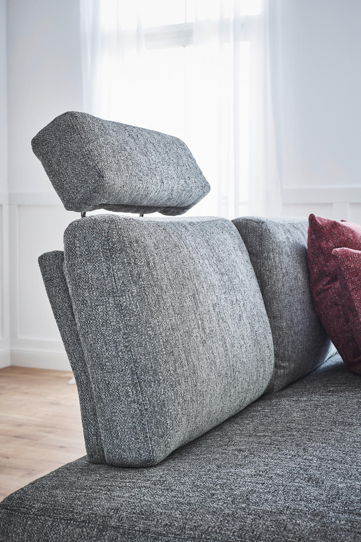 ECKBANK 240/174 cm  in Grau, Eichefarben  - Eichefarben/Grau, Design, Holz/Textil (240/174cm) - Dieter Knoll