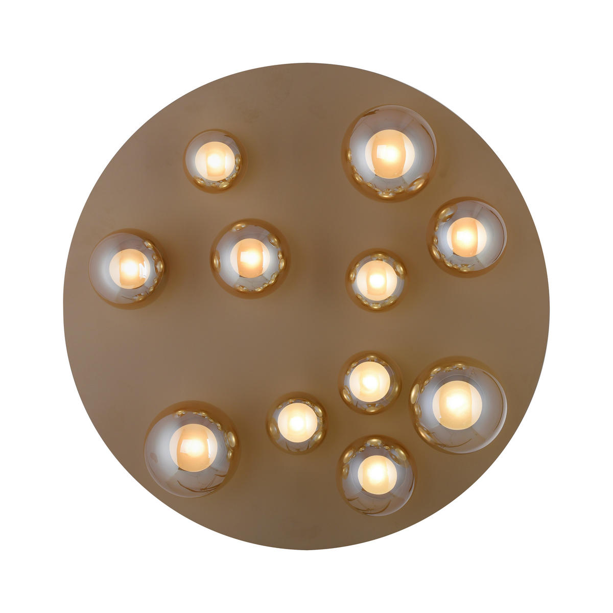 LED-DECKENLEUCHTE 60/60/17 cm  - Bronzefarben, Design, Glas/Kunststoff (60/60/17cm) - Neuhaus PURE