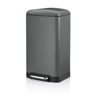 TRETEIMER 30 l  Metall  - Schwarz/Grau, Basics, Kunststoff/Metall (34/30,5/61cm) - Kela