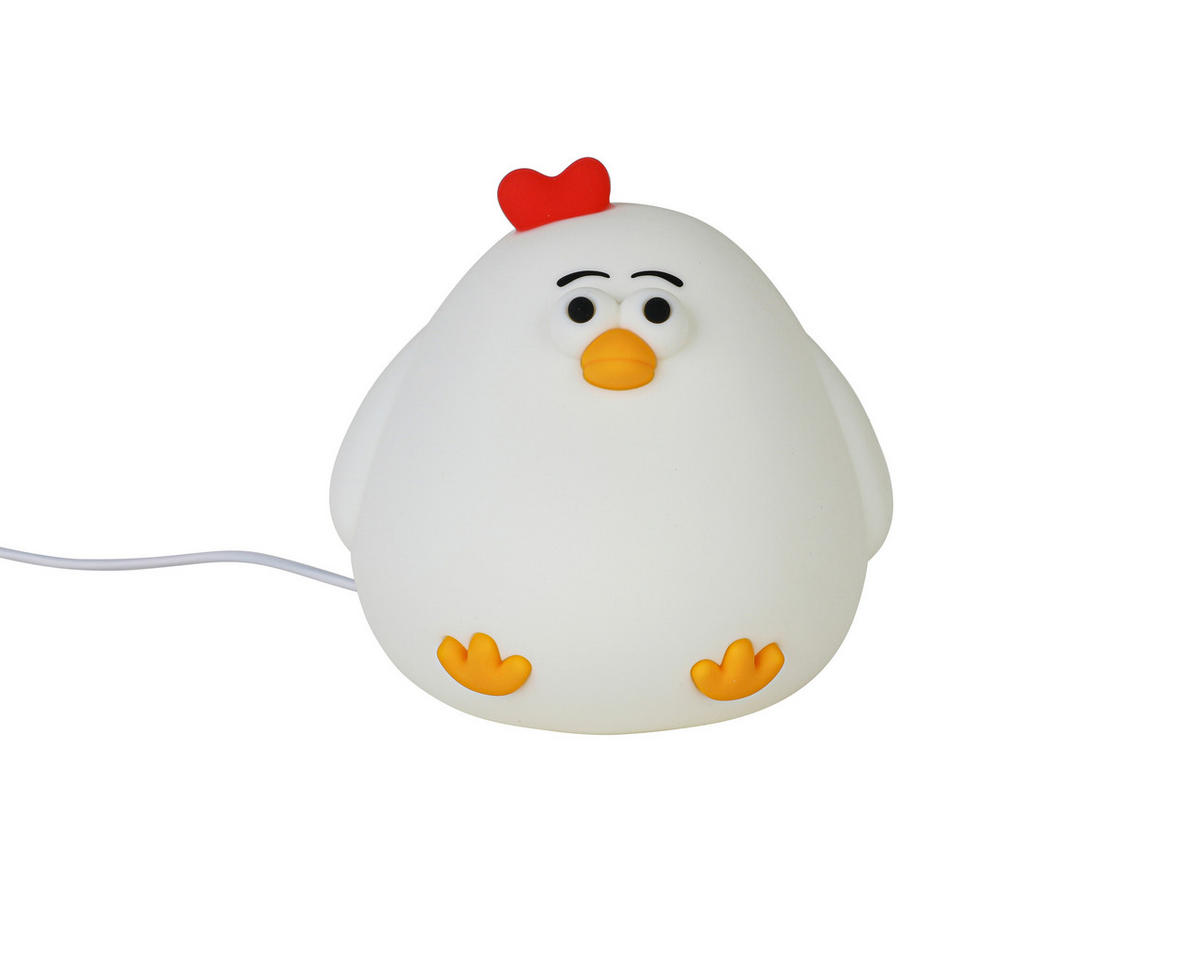 NOČNÉ SVETLO, 11,5/11,2/10,2 cm - biela, Trend, plast (11,5/11,2/10,2cm) - Novel