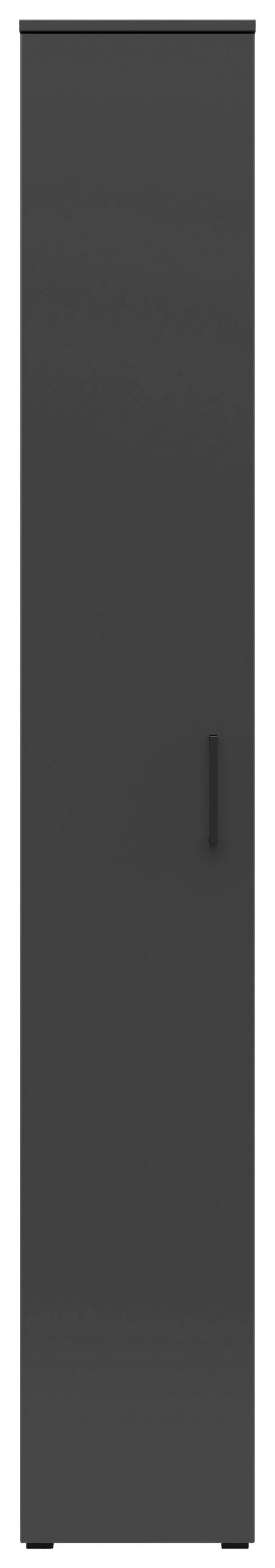 MEHRZWECKSCHRANK 30/195/40 cm  - Schwarz/Graphitfarben, Modern, Holzwerkstoff/Kunststoff (30/195/40cm) - Carryhome