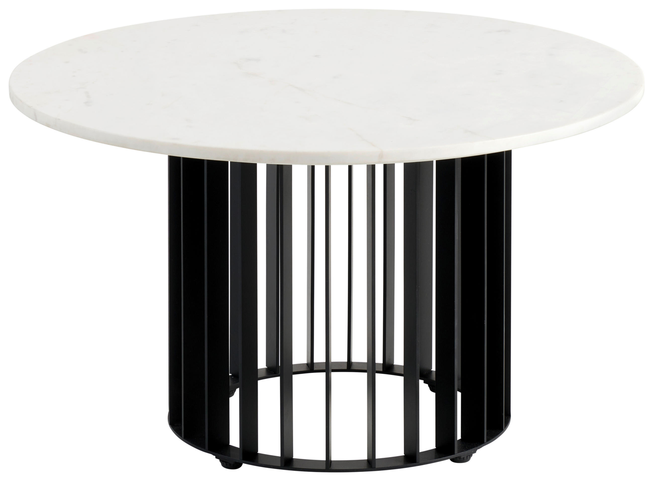 COUCHTISCH in Metall, Stein 70/70/40 cm  - Schwarz/Weiß, Design, Stein/Metall (70/70/40cm) - Livetastic