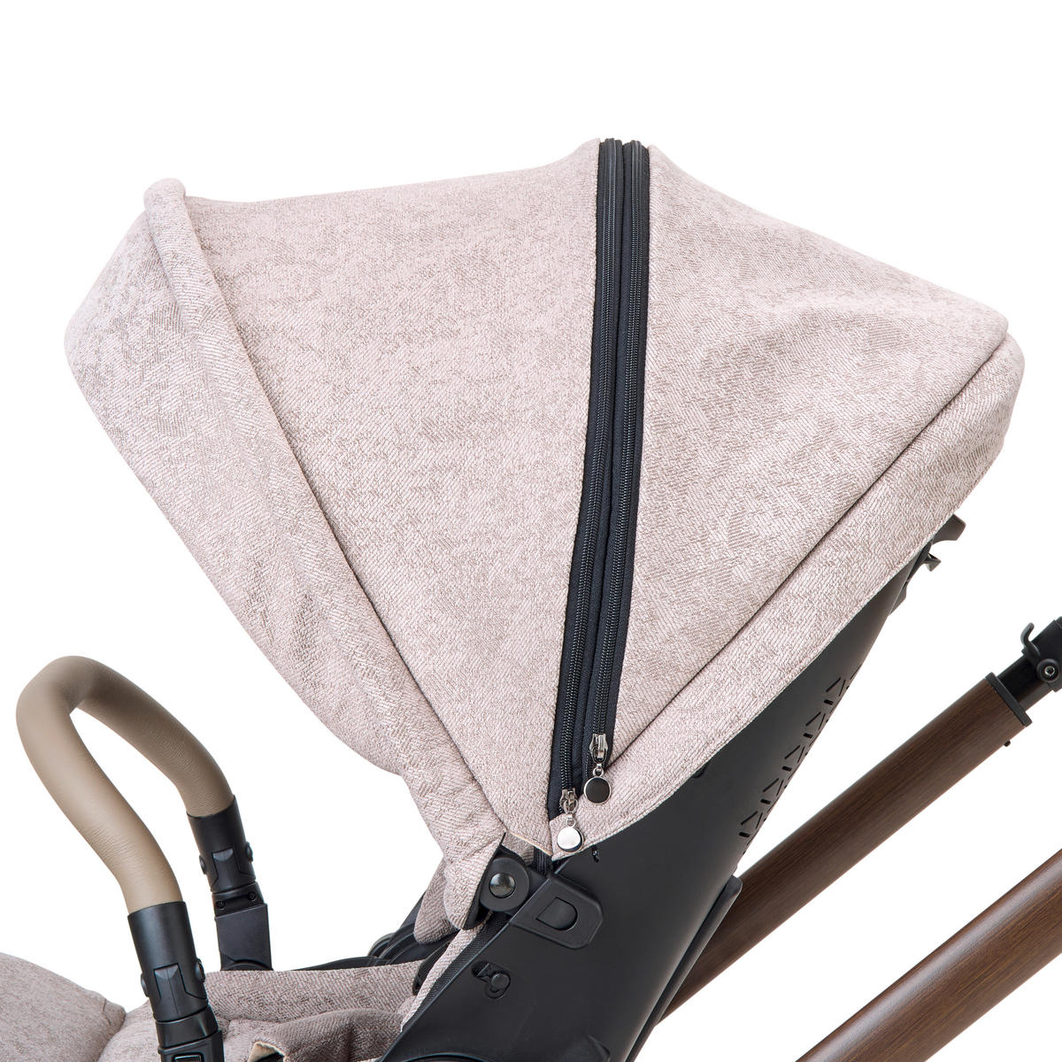 KINDERWAGENSET Facetty  - Beige/Braun, Design, Textil/Metall (104,5/62/94cm) - Jimmylee