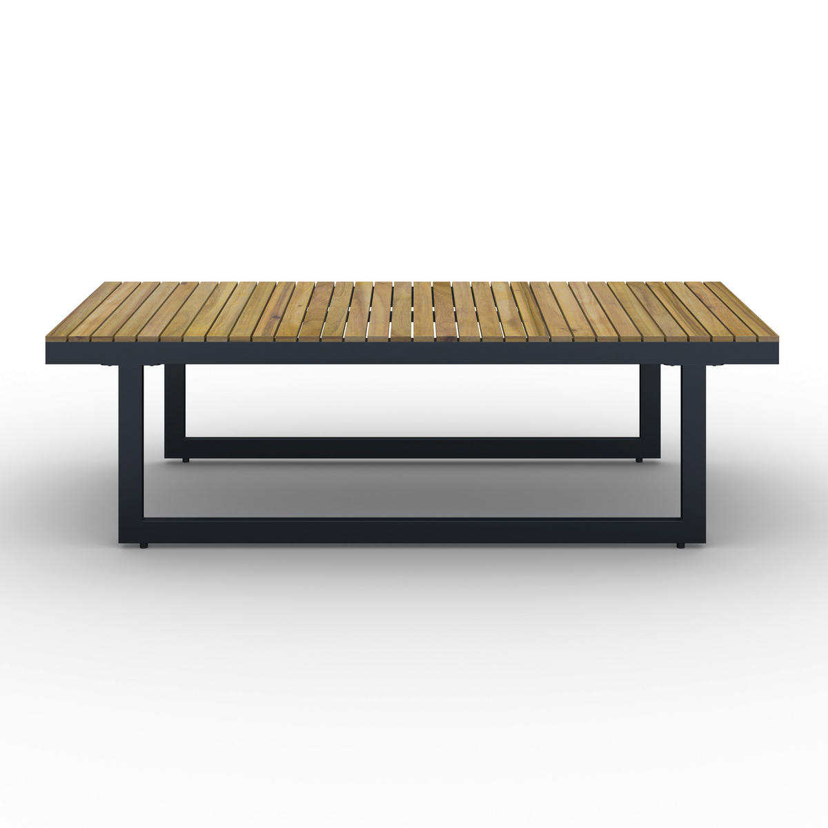 BAŠTENSKA GARNITURA  - boja akacije/crna, Moderno, drvo/metal - Bessagi Garden