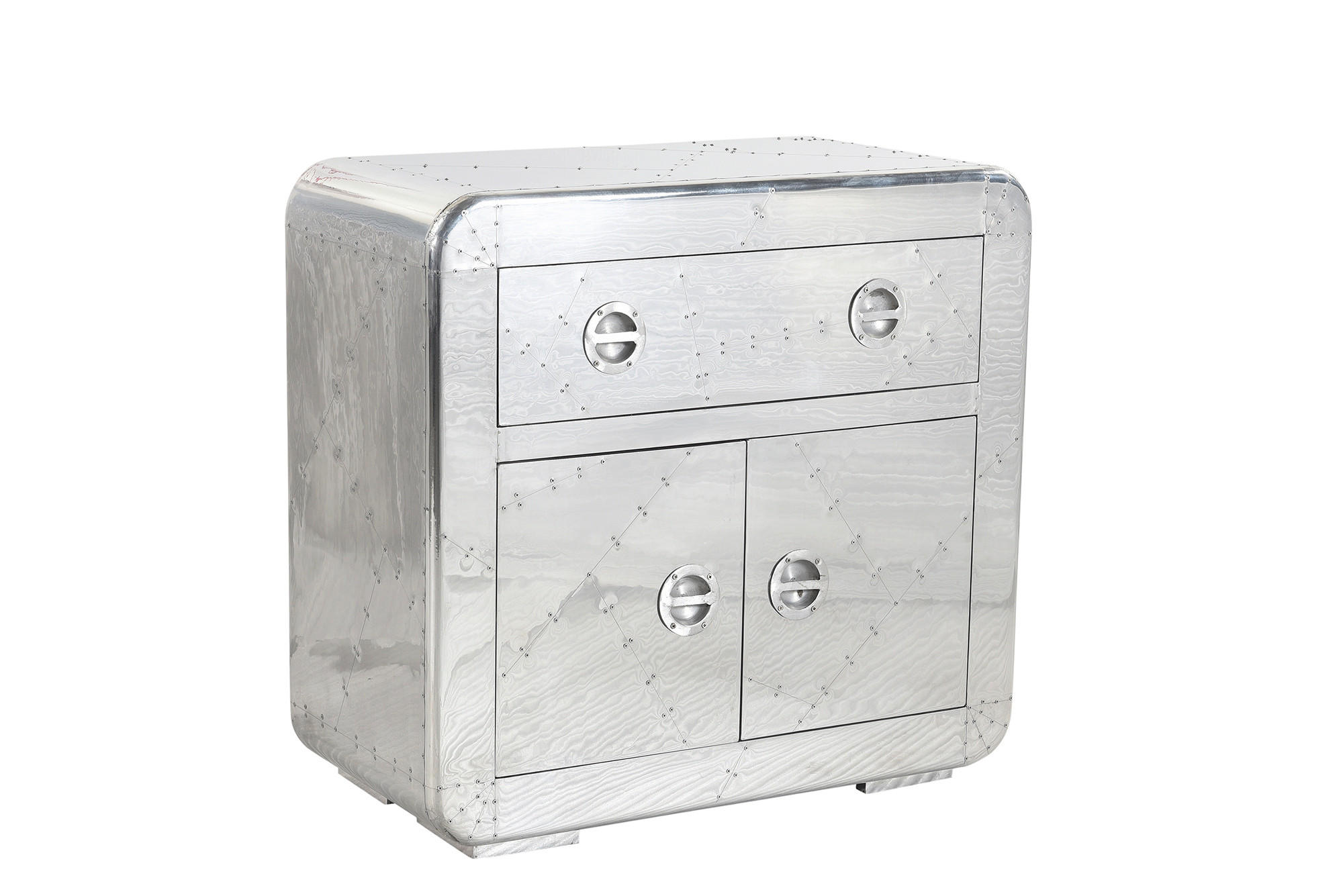 Mid.you Kommode Silber 90x80x40 cm