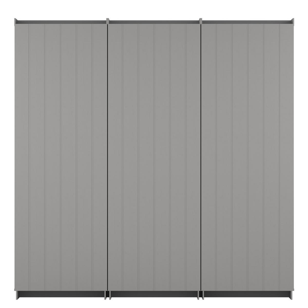 BÜCHERWAND Kiefer massiv Grau  - Grau, Design, Holz (222/223/37cm) - Livetastic