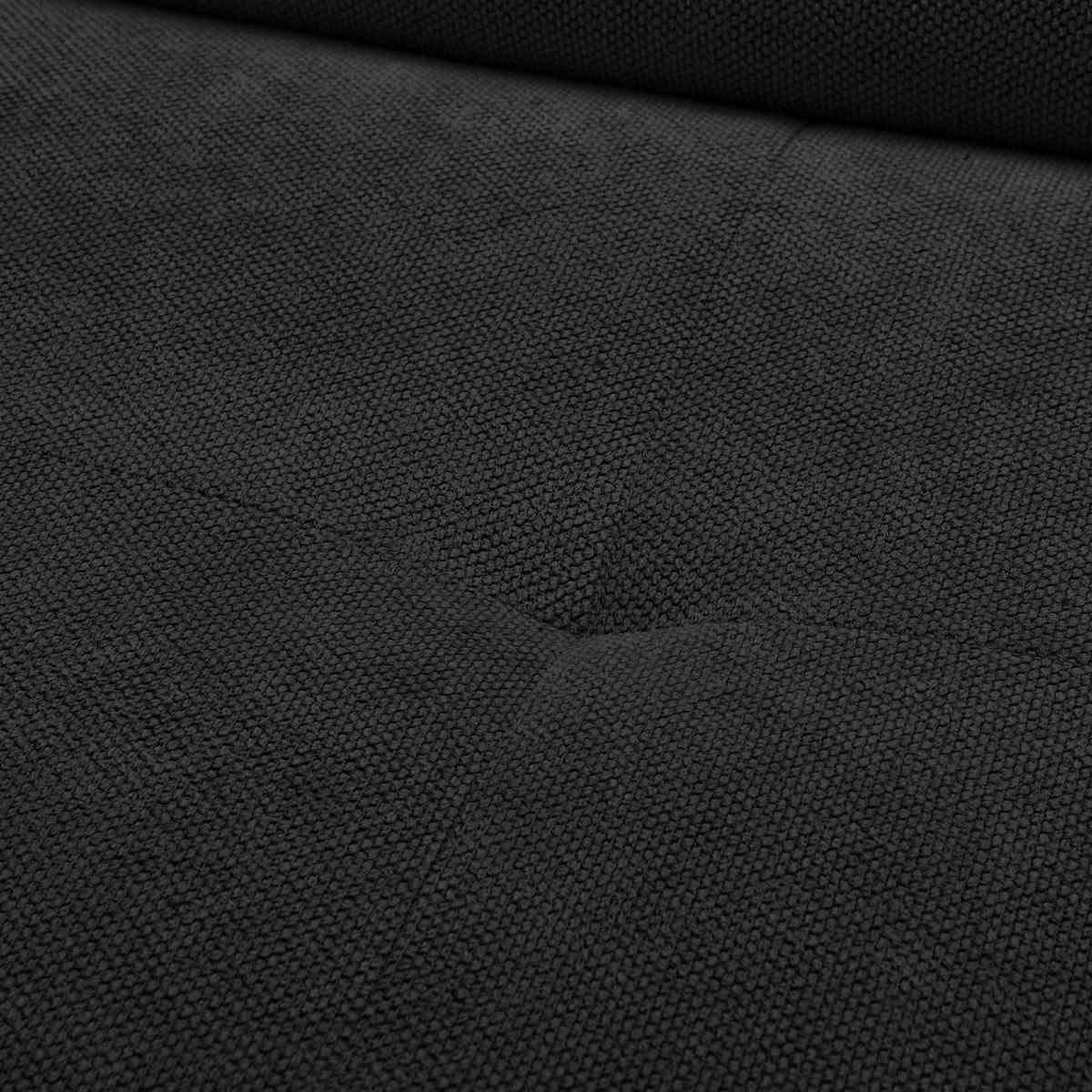 ECKSOFA in Webstoff Schwarz  - Schwarz, Design, Textil/Metall (280/235cm) - Hom`in
