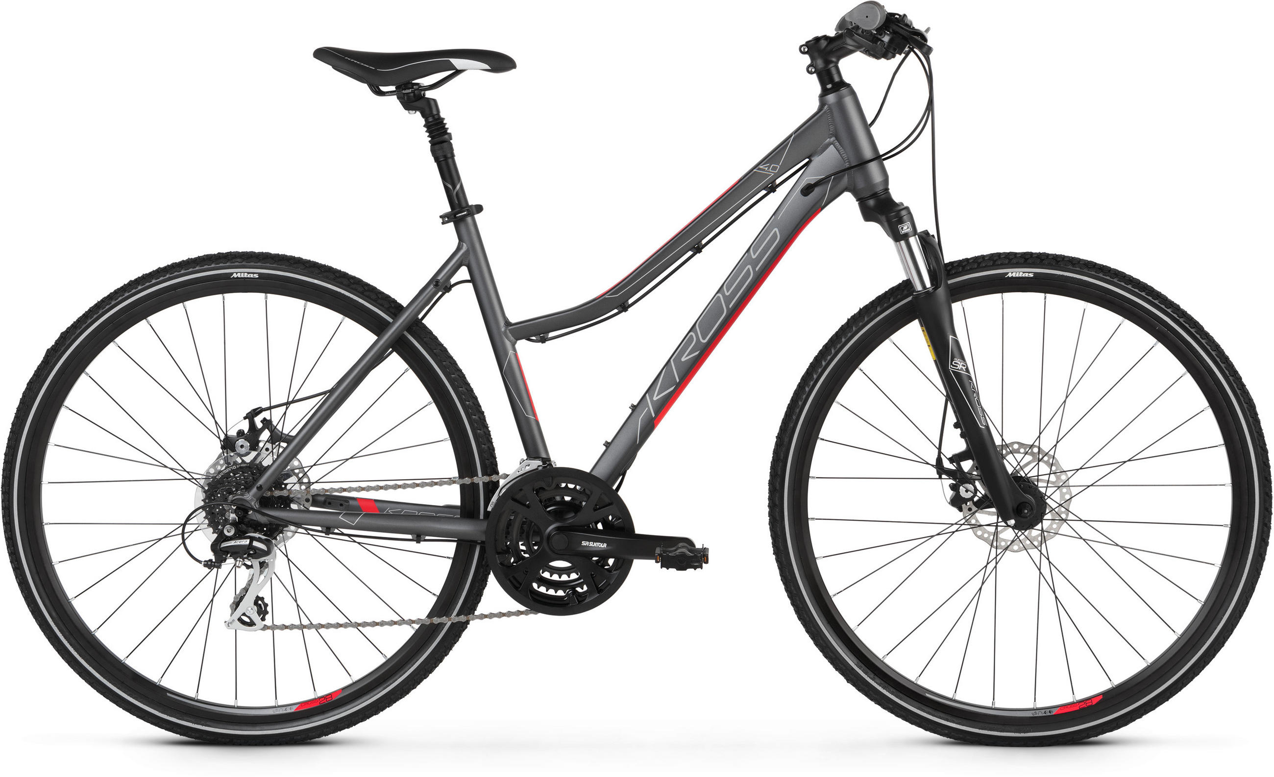 MOUNTAINBIKE 28 Zoll Damen, Herren  - Rot/Graphitfarben, KONVENTIONELL, Metall (180/50/110cm)