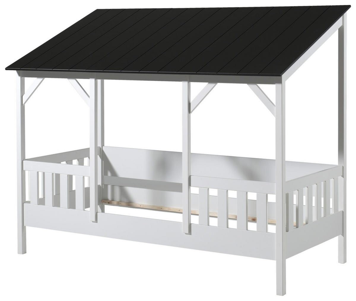 HAUSBETT 90/200 cm  - Schwarz/Weiß, MODERN (90/200cm) - MID.YOU