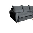 ECKSOFA Graphitfarben Chenille  - Buchefarben/Graphitfarben, KONVENTIONELL, Holz/Textil (244/163cm) - Carryhome