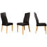STUHL Lederlook Eiche massiv Braun, Eichefarben - Eichefarben/Braun, Natur, Holz/Textil (47/104/60cm) - Celina Home