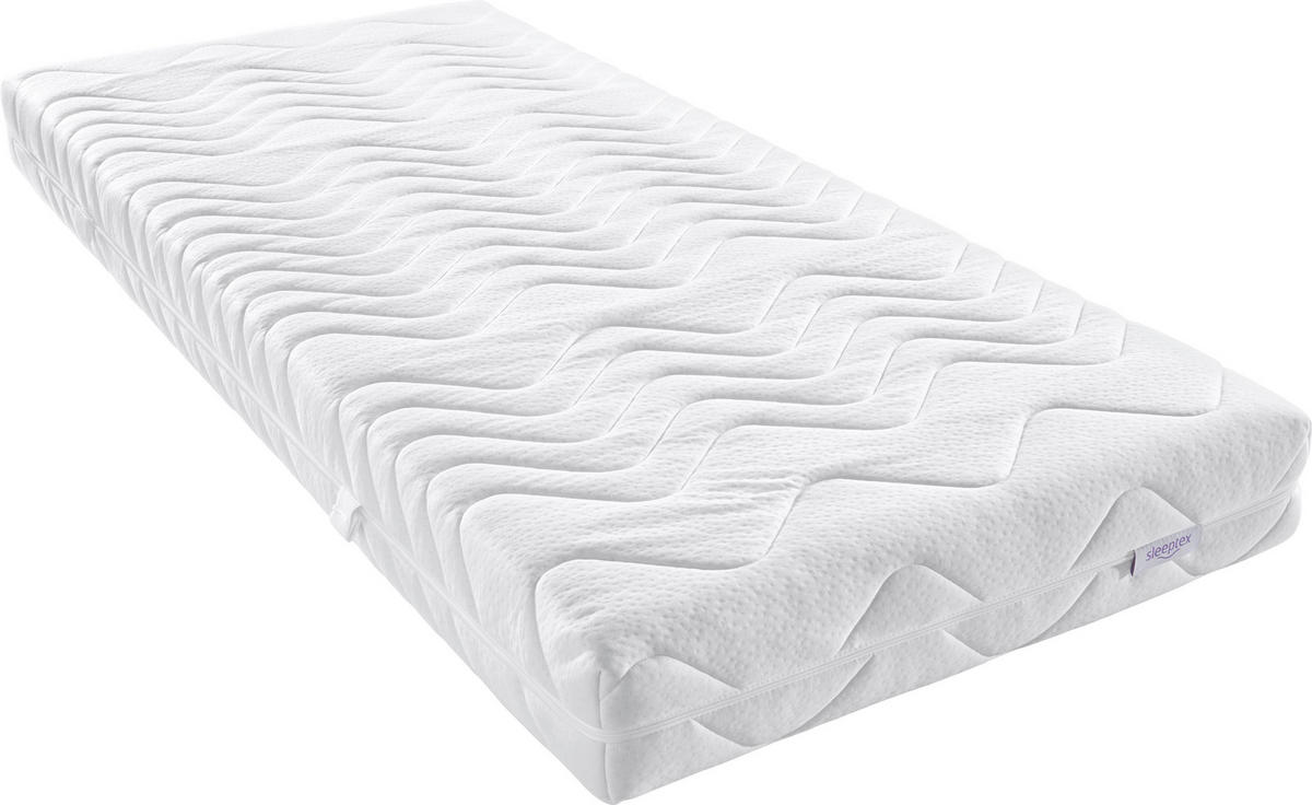 KOMFORTSCHAUMMATRATZE 100/200 cm Höhe ca. 19 cm  - Weiss, Basics, Textil (100/200cm) - Sleeptex