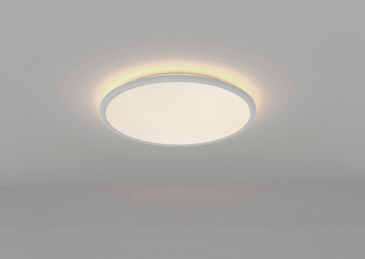 LED-DECKENLEUCHTE Arcalis 45/5,2 cm  - Weiß, Design, Kunststoff/Metall (45/5,2cm) - Novel