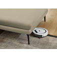 ECKSOFA in Echtleder Creme, Naturfarben  310/180 cm  - Creme/Schwarz, Design, Leder/Metall (310/180cm) - Dieter Knoll